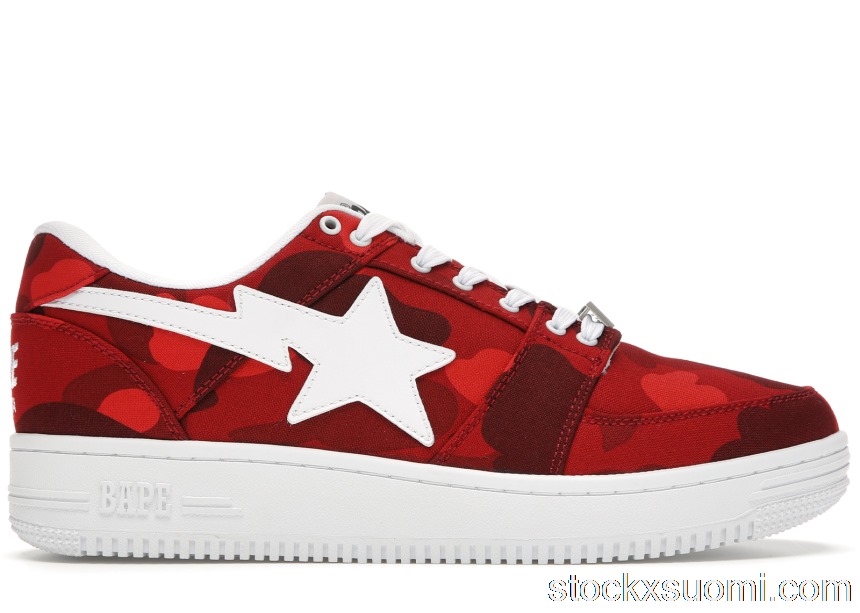 Outlet A Bathing Ape Bape Sta Low Camo Red