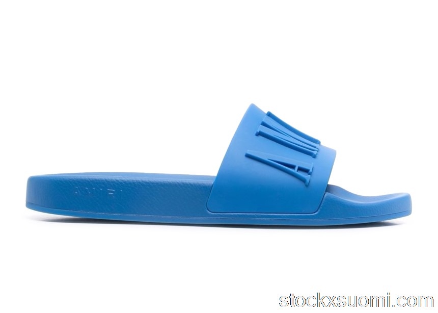 Outlet AMIRI Pool Slide Debossed Royal Blue MFF001459
