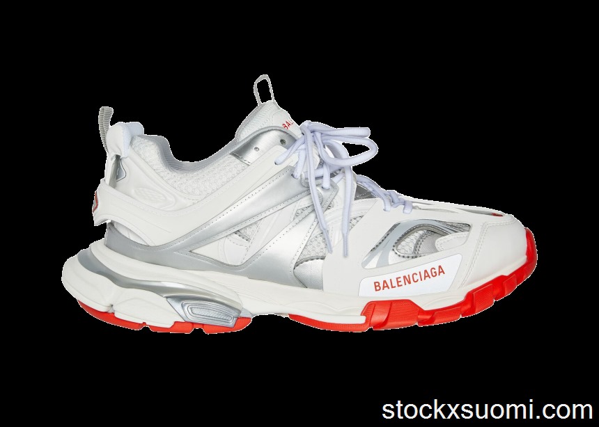 Outlet Baleciaga Track White Fluo Pink 542023W3AC39066