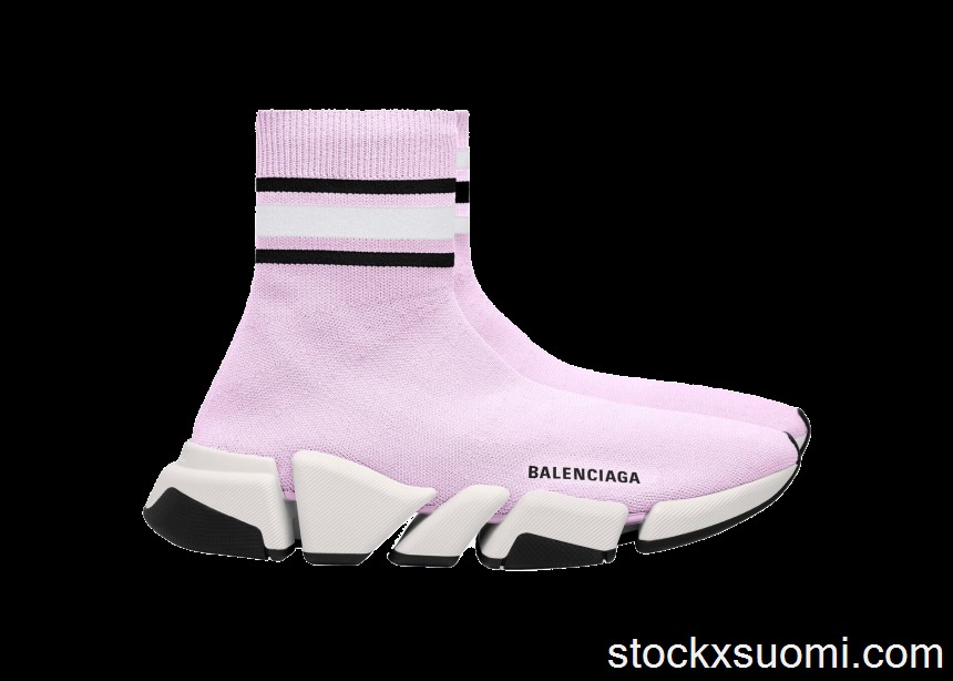 Outlet Balenciaga Speed 2.0 Stripped Pink (W) 674608W2F605691