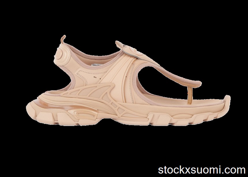 Outlet Balenciaga Track Thong Sandal Beige (W) 618089W2PA19700