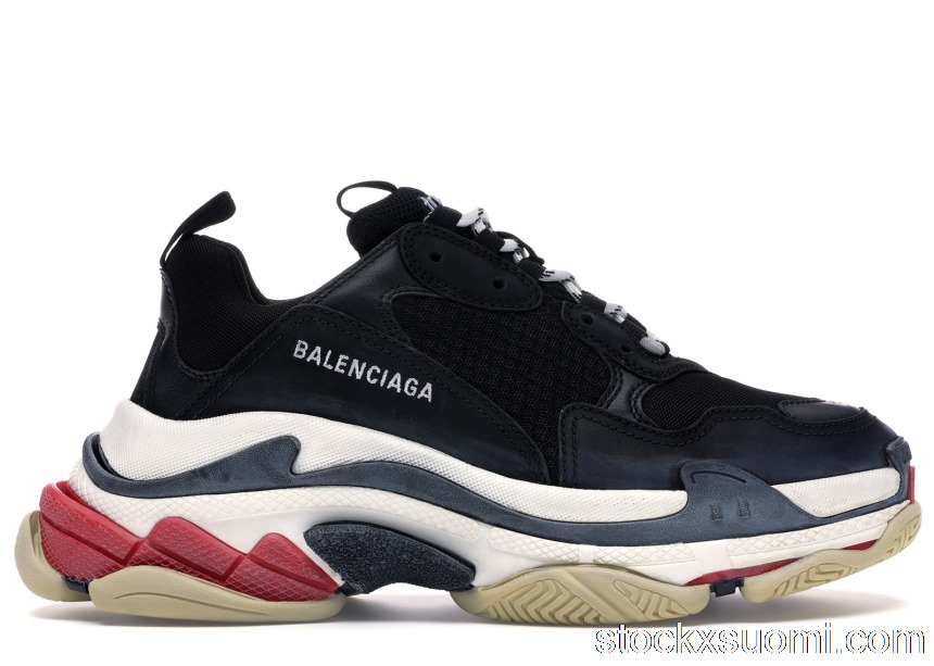 Outlet Balenciaga Triple S Black White Red (2018 Reissue) 533882W09O11000