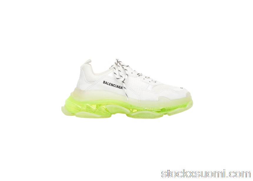 Outlet Balenciaga Triple S Clear Sole White Fluo Yellow (W) 544351W2FR19073