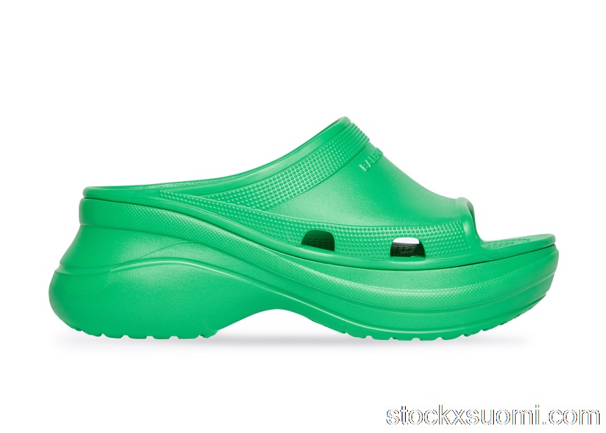 Outlet Balenciaga x Crocs Pool Slide Sandals Green 677386W1S8E3033