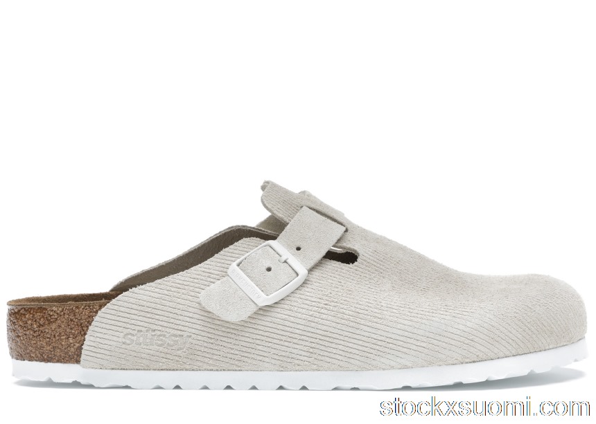 Outlet Birkenstock Boston Clogs Stussy Bone 1019742