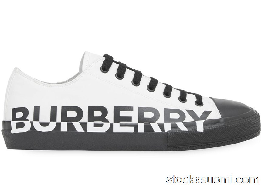 Outlet Burberry Logo Print Two-Tone White Black 8009892