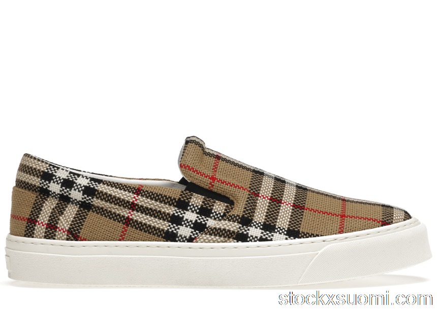 Outlet Burberry Slip On Check Print 8032192