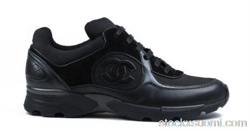 Outlet Chanel Low Top Trainer CC Triple Black Leather G26582
