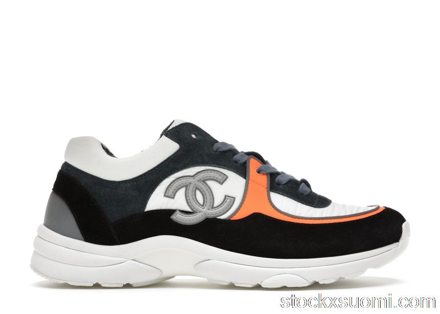 Outlet Chanel Low Top Trainer CC White Navy (W) G34360 Y53536 C0227