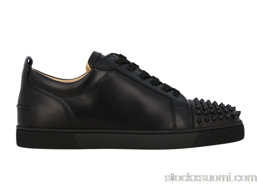 Outlet Christian Louboutin Louis Junior Spikes Flat Black 1130573CM53