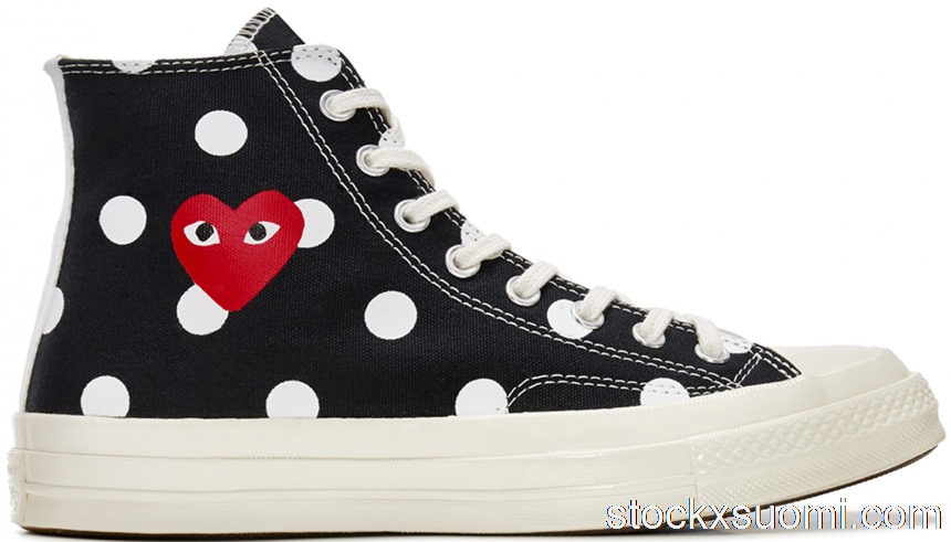 Outlet Converse Chuck Taylor All-Star 70 Hi Comme des Garcons PLAY Polka Dot Black 157250C
