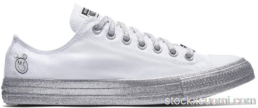 Outlet Converse Chuck Taylor All-Star Low Miley Cyrus White Silver 162238C