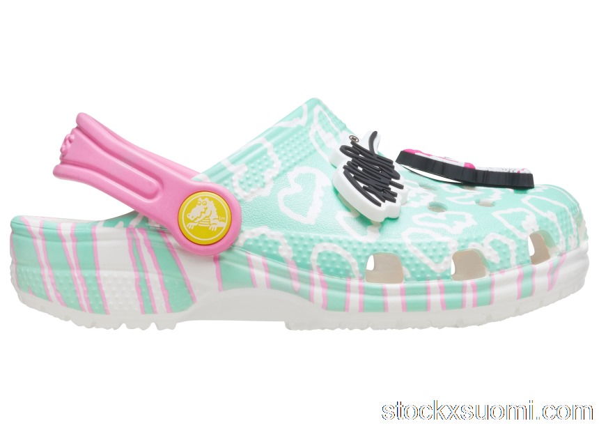 Outlet Crocs Classic Clog Ron English Party Animals Cheetah Aqua (GS)