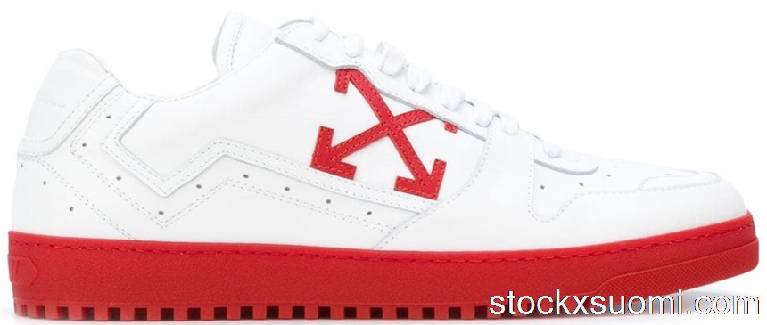 Outlet OFF-WHITE 70s Low Top White Red OMIA045F173500200120