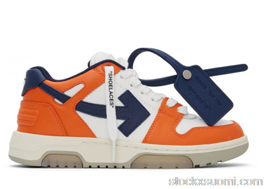 Outlet OFF-WHITE Out Of Office OOO Low Tops White Orange Blue (W) OWIA259F21LEA0010120