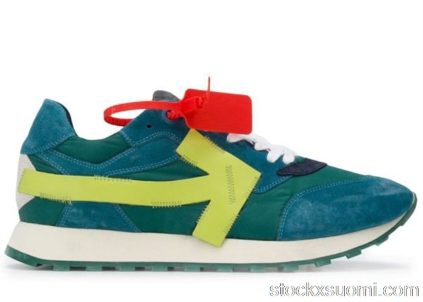 Outlet Off-White Arrow Low Top Teal SS19 OMIA118S19D380344062