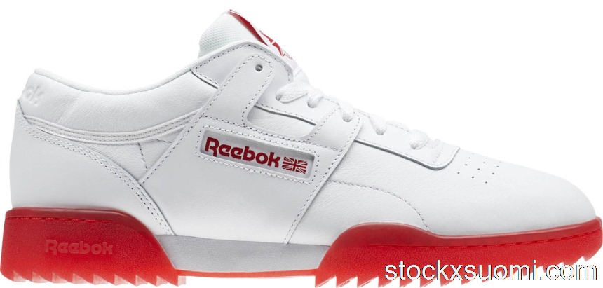 Outlet Reebok Workout Clean Ripple Ice White Red CN0643