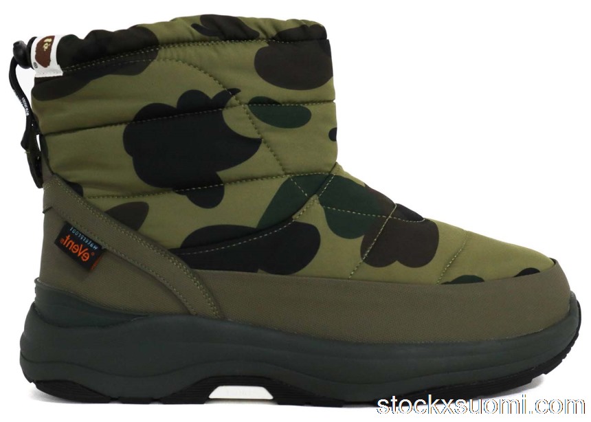 Outlet Suicoke Bower Boot A Bathing Ape 1st Camo Green 1H83-191-901-GRN