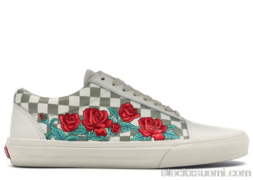 Outlet Vans Old Skool Rose Embroidery (White) VN0A38G3QF9