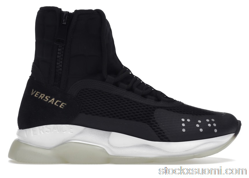 Outlet Versace Cross Chainer High Black White DSU7430-DTP2G_D41