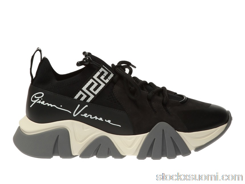 Outlet Versace Squalo Knit Black White Grey DSU8007-DCL5G_D4101