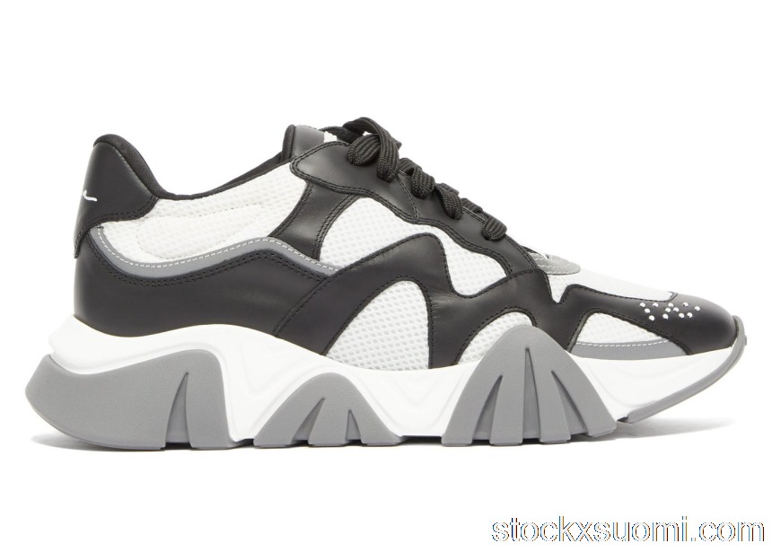 Outlet Versace Squalo White Black Mesh