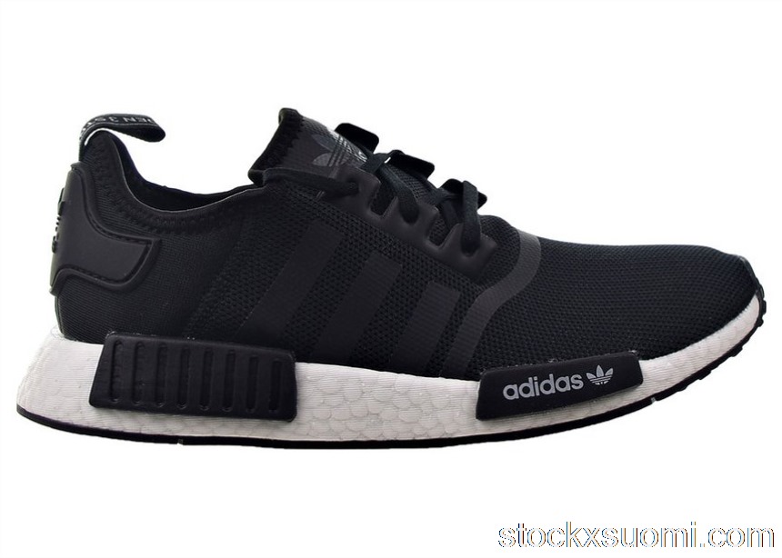 Outlet adidas NMD R1 Black White (GS) FW0431
