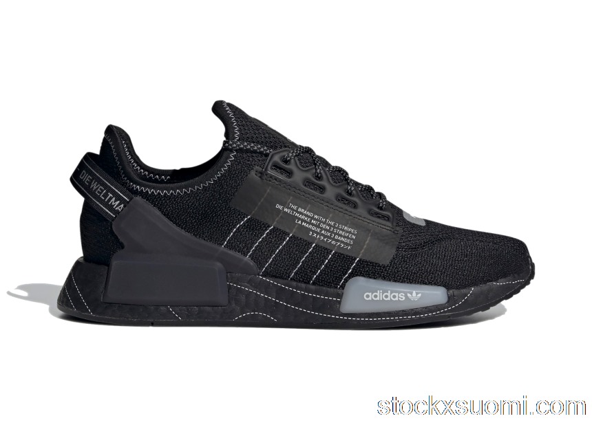Outlet adidas NMD R1 Black White Stitch GX0540