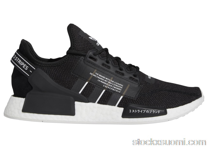 Outlet adidas NMD R1 V2 Black White The Brand with the 3-Stripes GW7690
