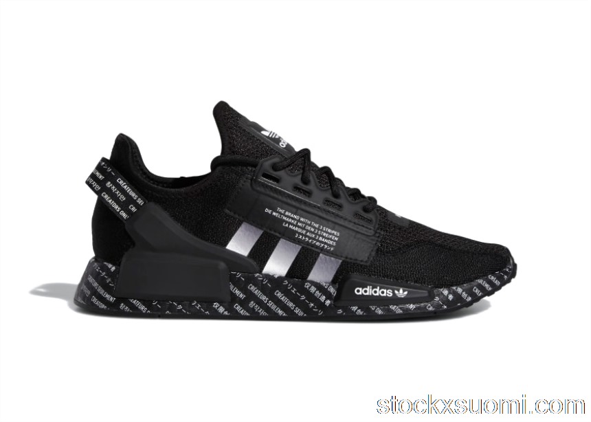 Outlet adidas NMD R1 V2 Script Black GX1120
