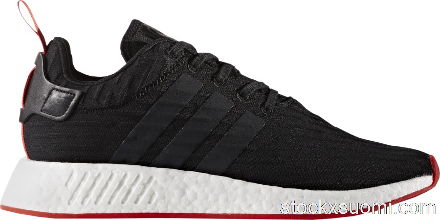 Outlet adidas NMD R2 Core Black Red Two Toned BA7252