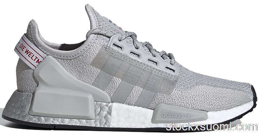 Outlet adidas NMD V2 Grey Two Silver Metallic (Youth) FW8049